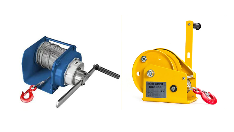 Apakah faedah fungsi penguncian diri dari winch engkol manual?